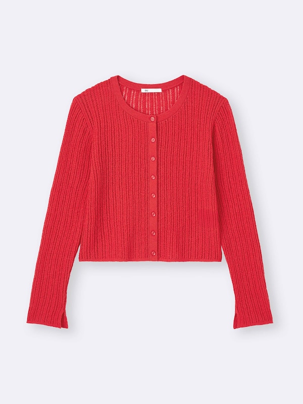 Loop Yarn Lacy Stitch Cardigan