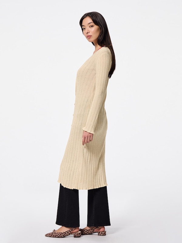 Loop Yarn Long Cardigan