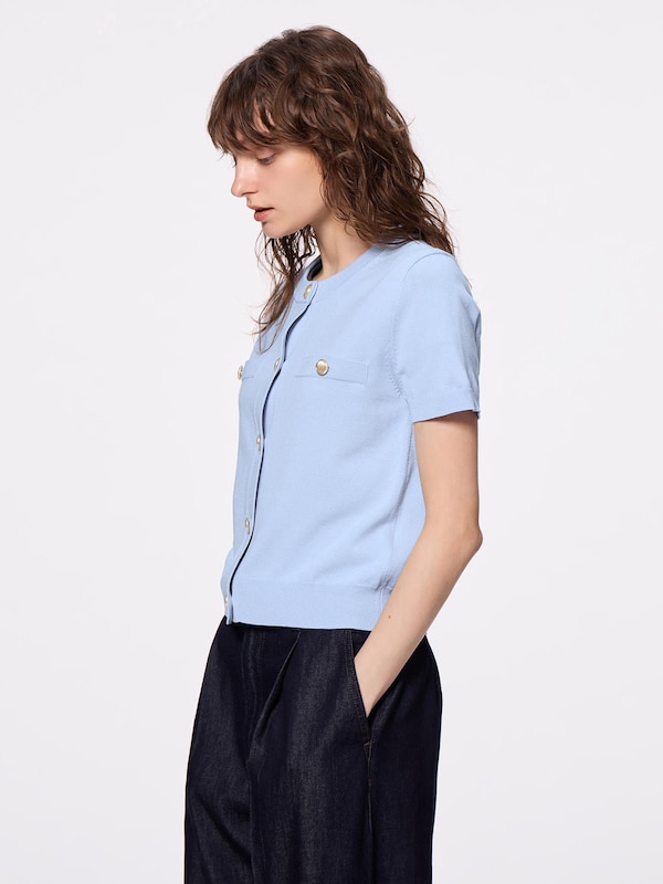 Metal Button Cardigan | Short