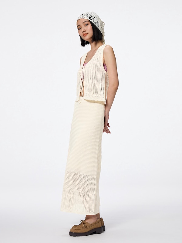 Lacy Stitch Knitted Skirt