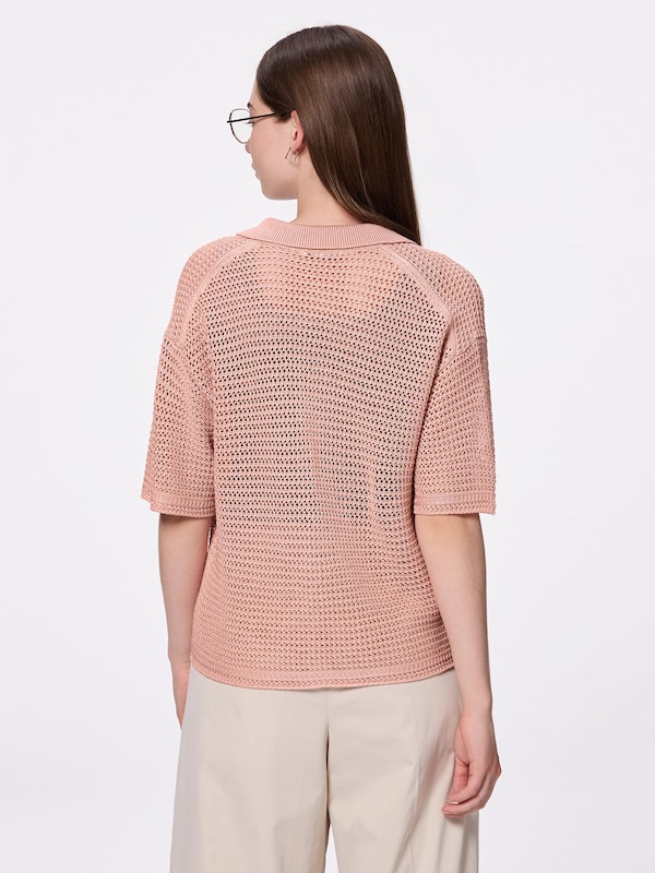 Lacy Stitch Knitted Shirt