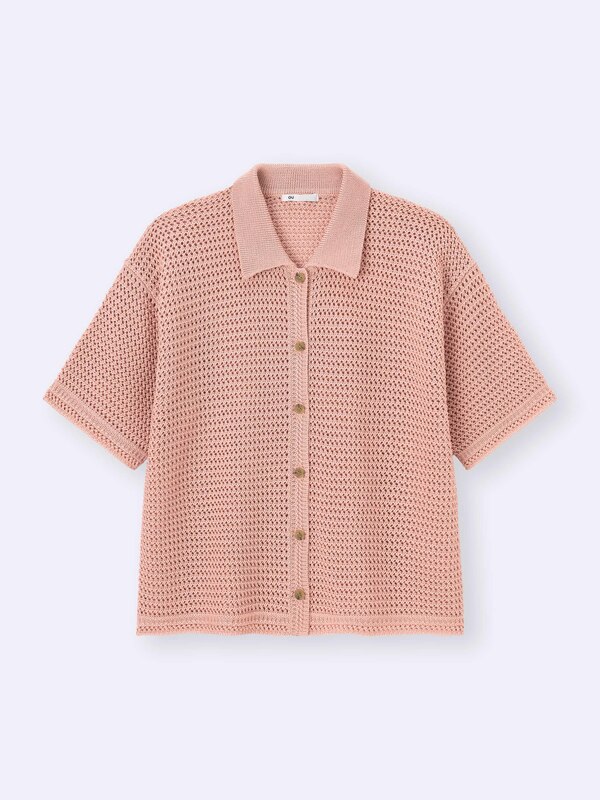 Lacy Stitch Knitted Shirt