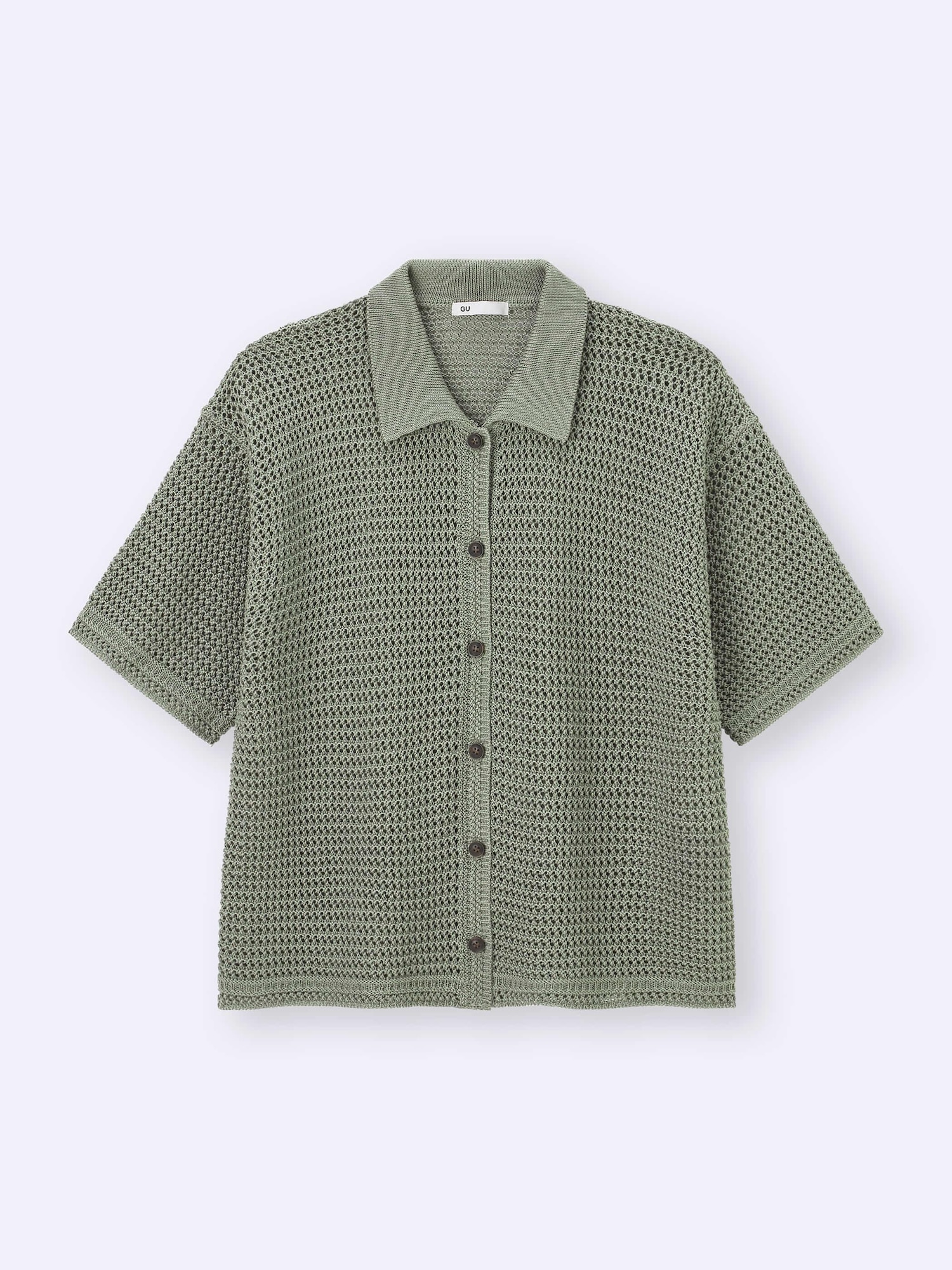 トップス mesh pattern KNIT shirt Chunky Cotton Dot Mesh Pullover