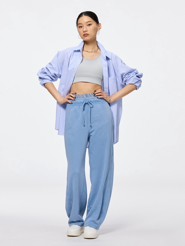 Washed Sweat Barrel Leg Pants