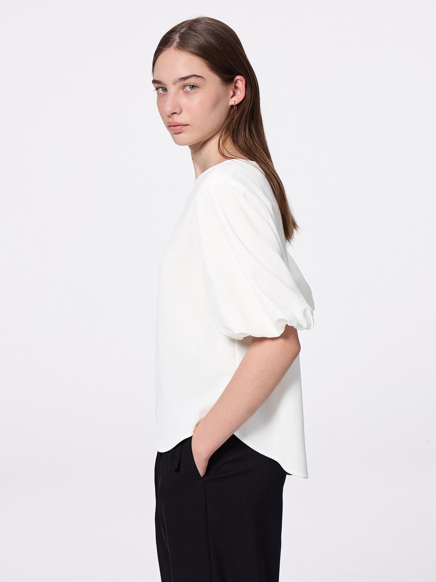 Bubble Sleeve Blouse | HalfSlv | GU US Bubble Sleeve Blouse | HalfSlv | GU US