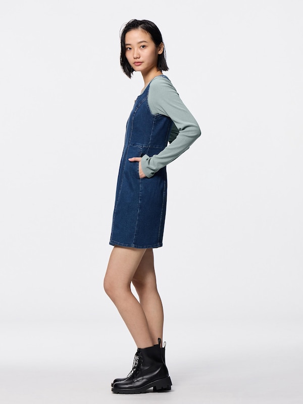 Denim Mini Jumper Dress