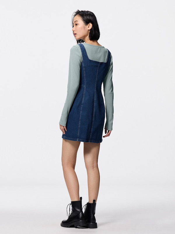 Denim Mini Jumper Dress