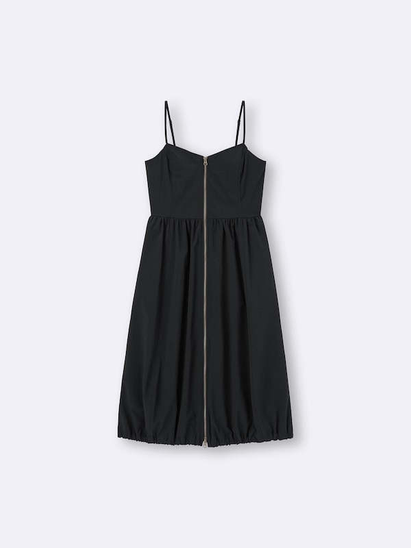 Front Zip Bubble Hem Dress