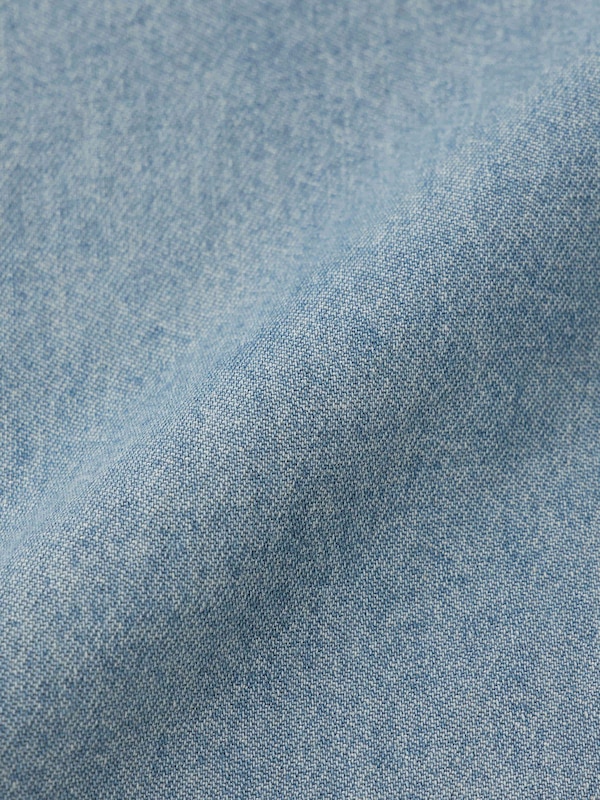 Light Denim Work Shirt Dress | Short