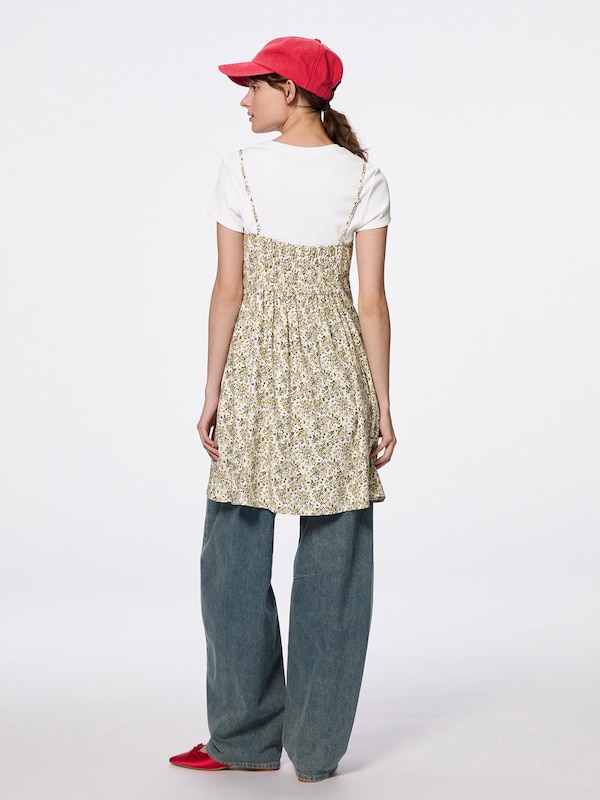 Flower Printed Mini Camisole Dress