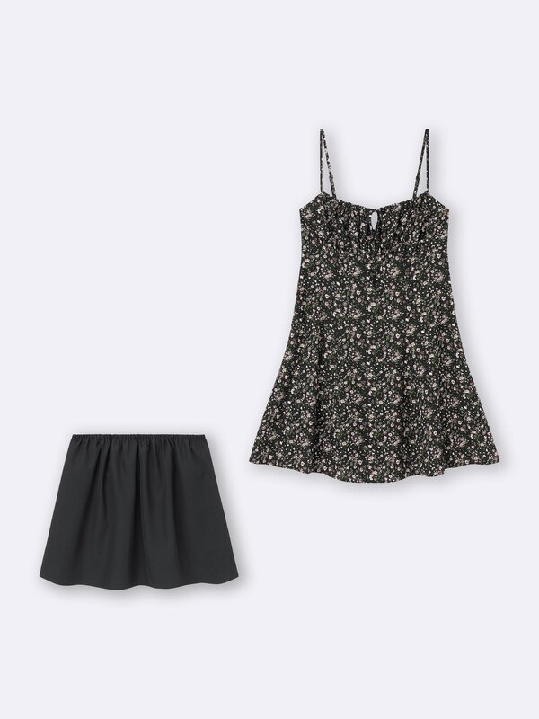 Flower Printed Mini Camisole Dress