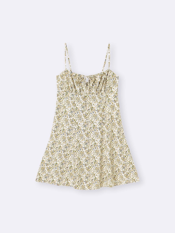 Flower Printed Mini Camisole Dress