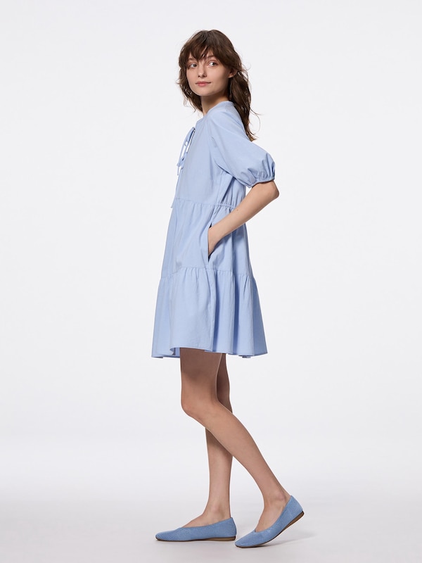 Cotton Tiered Mini Dress | HalfSlv