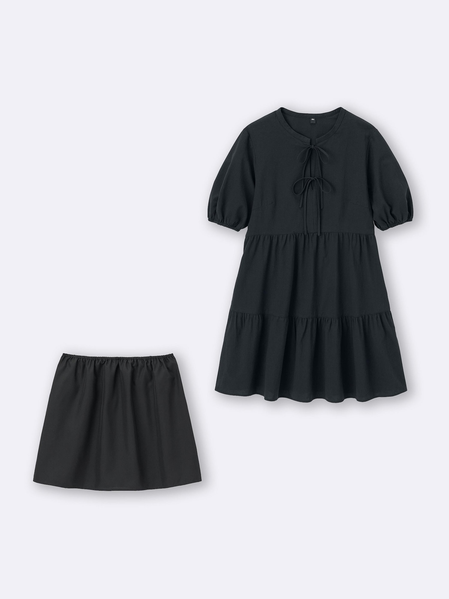 Cotton Tiered Mini Dress | HalfSlv | GU US