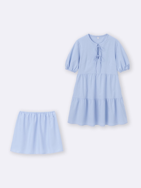 Cotton Tiered Mini Dress | HalfSlv