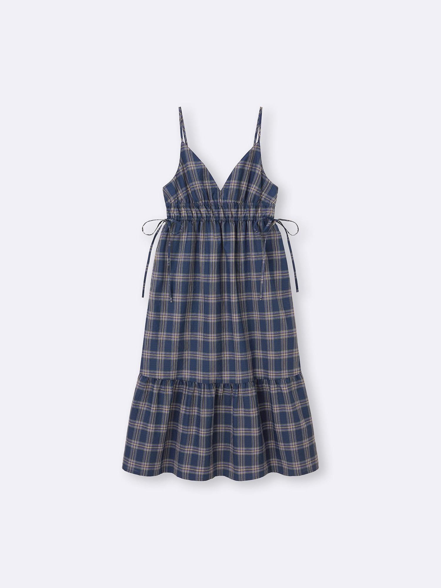 キャミソール YUGA_YGMC　 Back-open check pattern camisole dress FREE STYLISTS キャミソール YUGA_YGMC Back-open check pattern