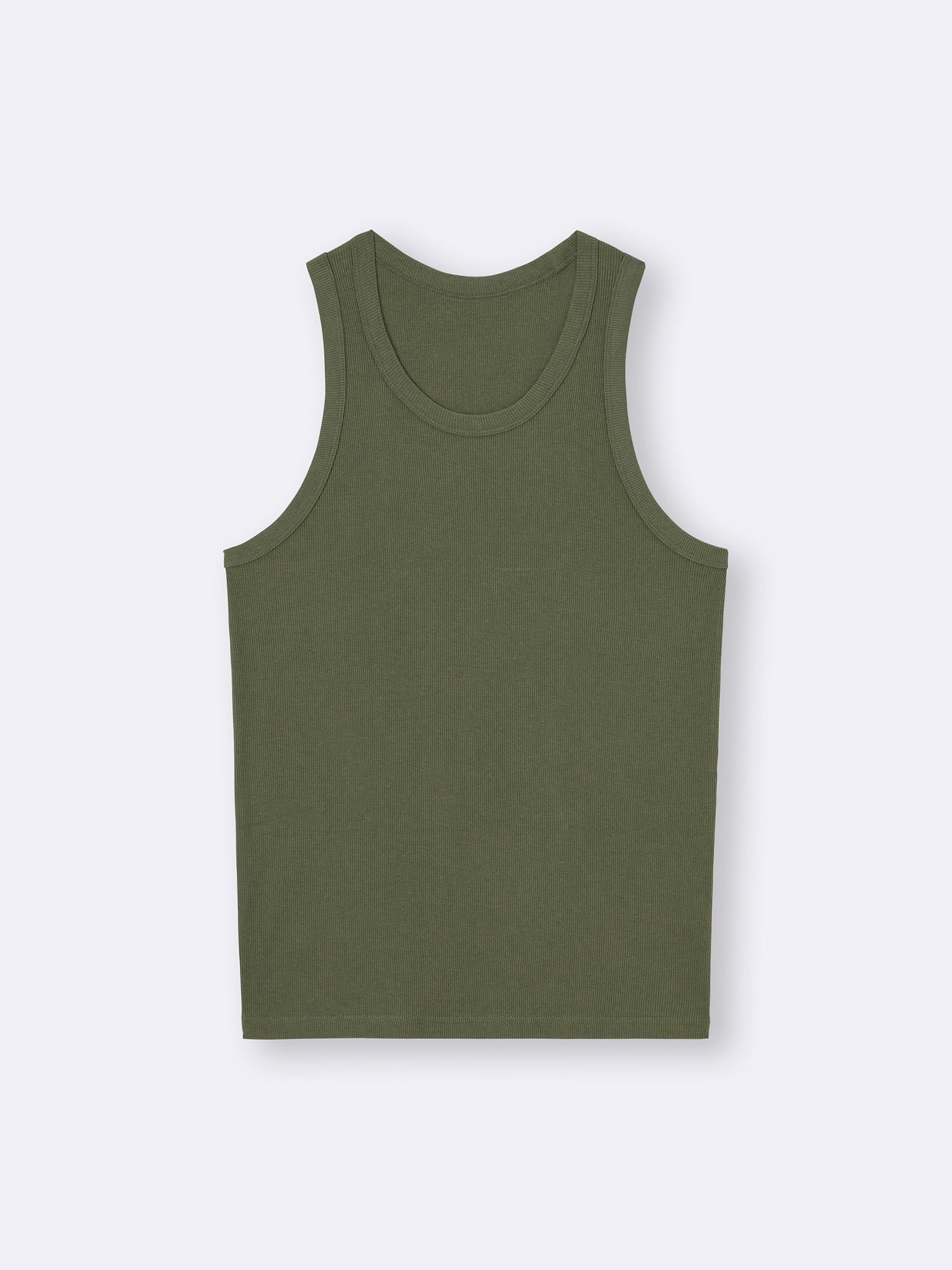 Men's Cotton Color Ribbed Tank Top | GU US