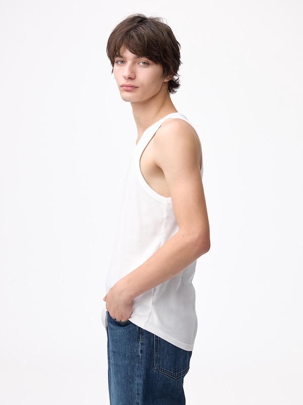 Cotton Color Ribbed Tank Top