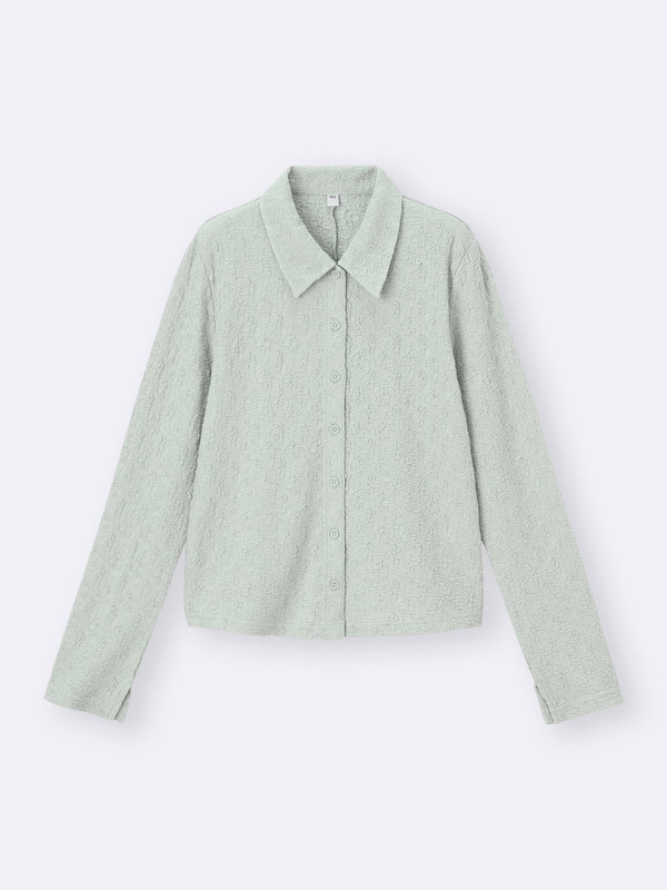 Textured Polo Cardigan