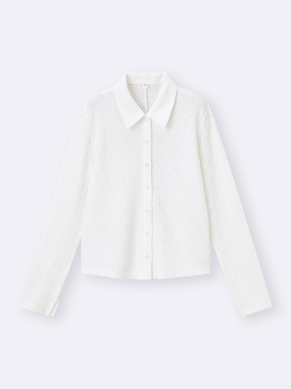 Textured Polo Cardigan