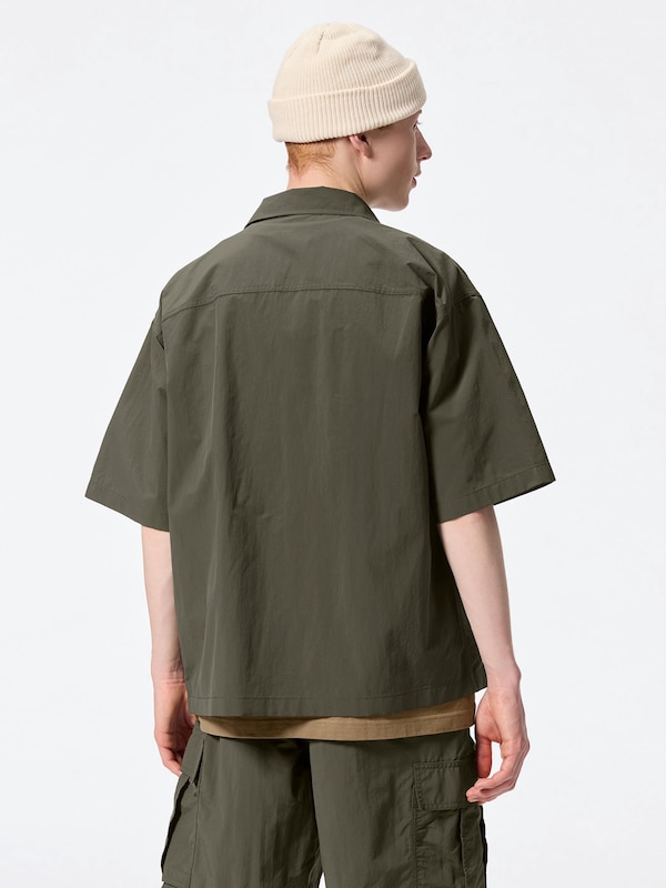 Nylon Zip-Up Shirt | HalfSlv