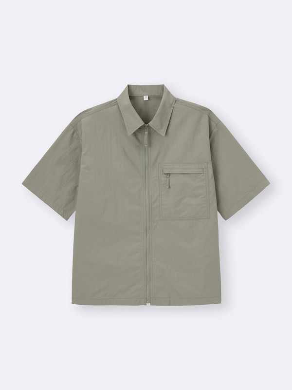 Nylon Zip-Up Shirt | HalfSlv