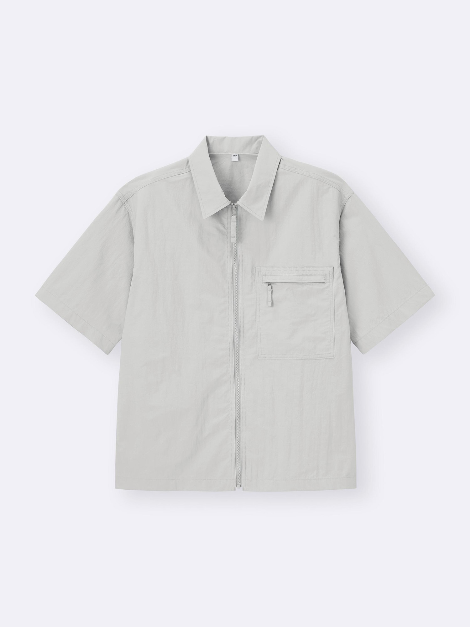 Nylon Zip-Up Shirt | HalfSlv | GU US