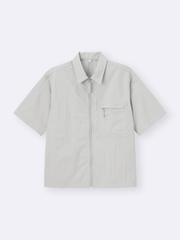 Nylon Zip-Up Shirt | HalfSlv