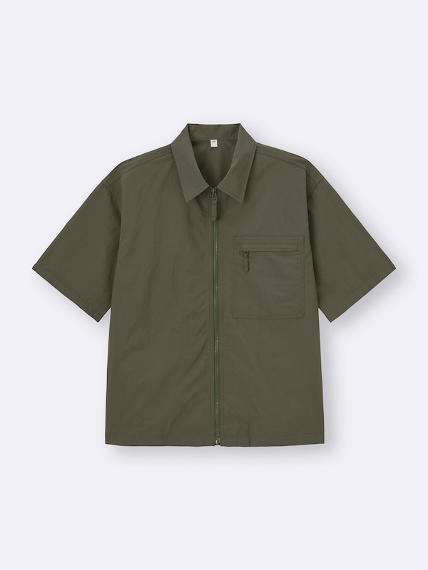 Nylon Zip-Up Shirt | HalfSlv