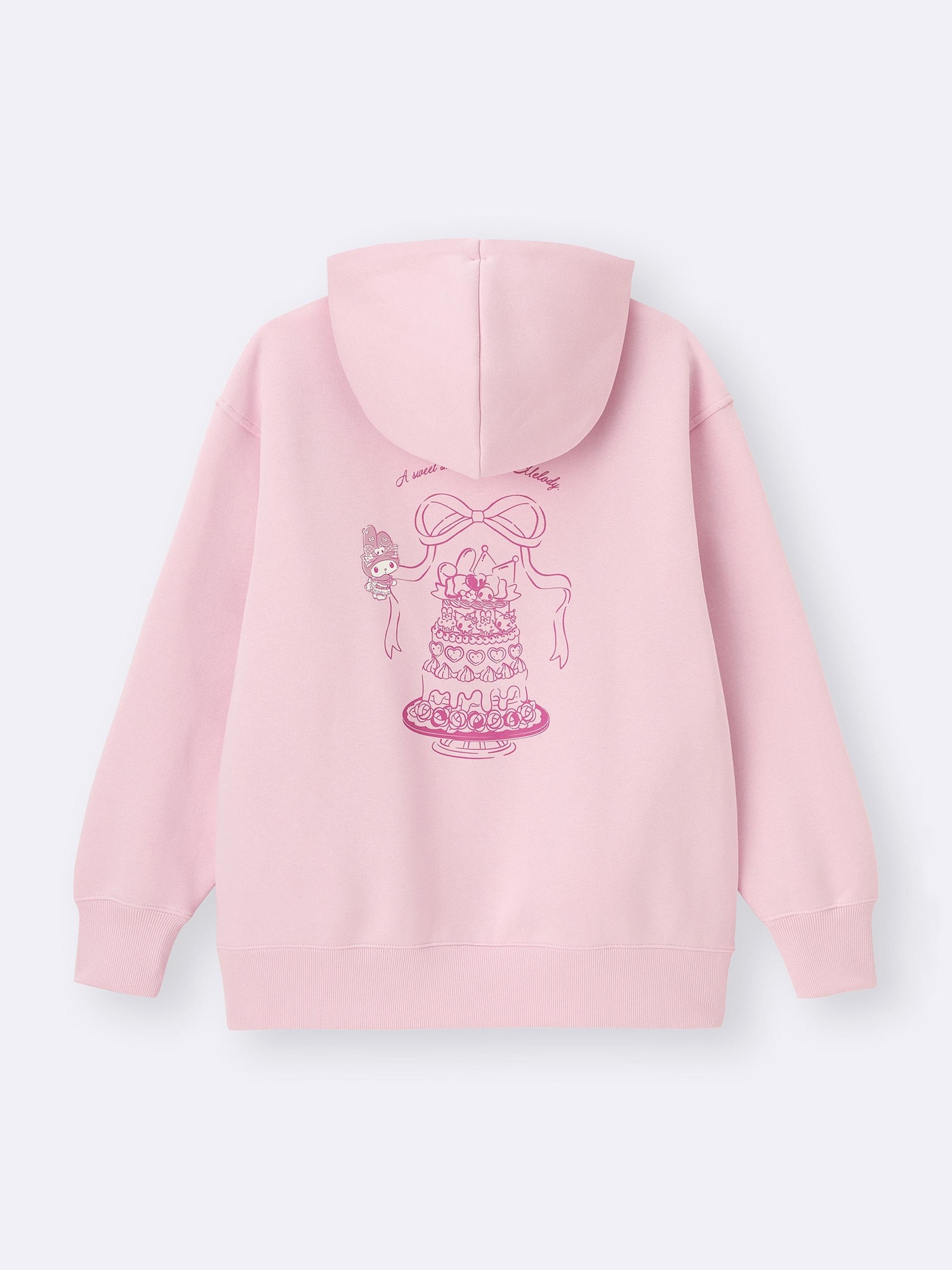 * vintage dog ❀ * ツートーンの可愛い ワンちゃん GU Graphic Sweat Pullover Sanrio characters KUROMI & Melody white