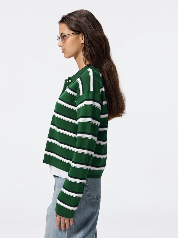 Multi Striped Polo Sweater