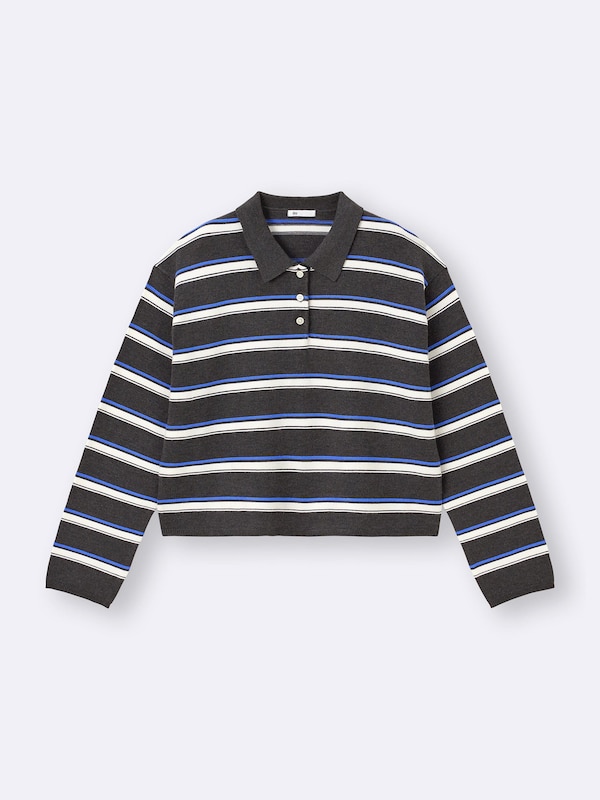 Multi Striped Polo Sweater