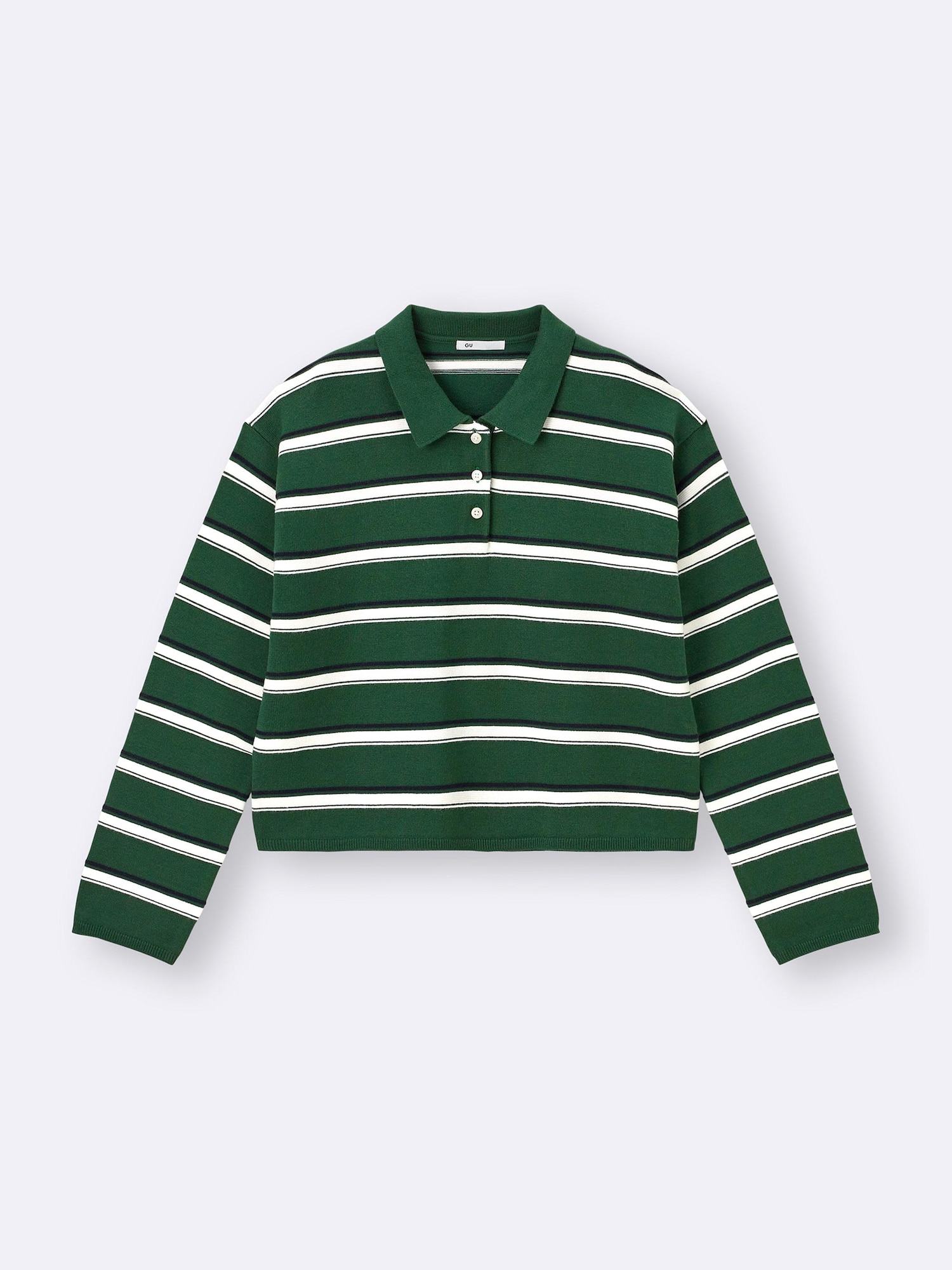Multi Striped Polo Sweater | GU US Multi Striped Polo Sweater | GU US