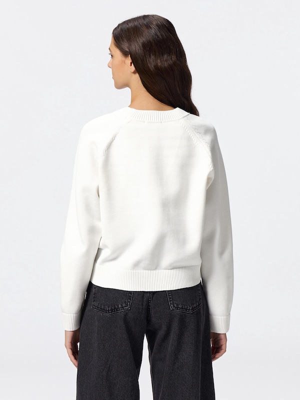 Sponge Knit V Neck Cardigan