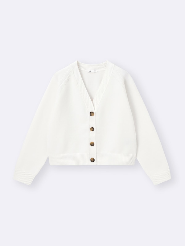 Sponge Knit V Neck Cardigan