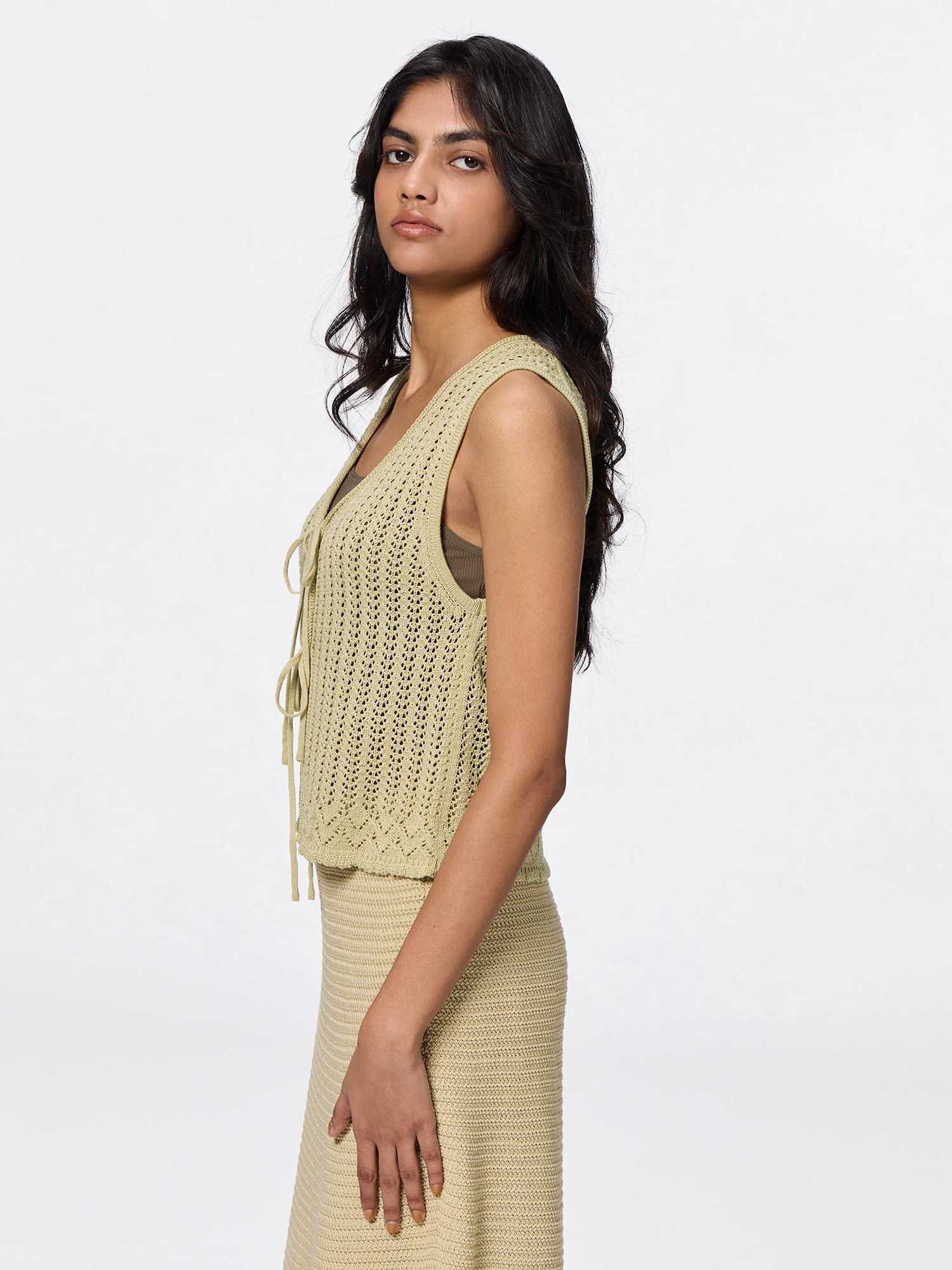ニット/セーター LILOU / Turtle vest knit LIXINGHEITANG Japan Style Sweater Vest Women Spring Autumn