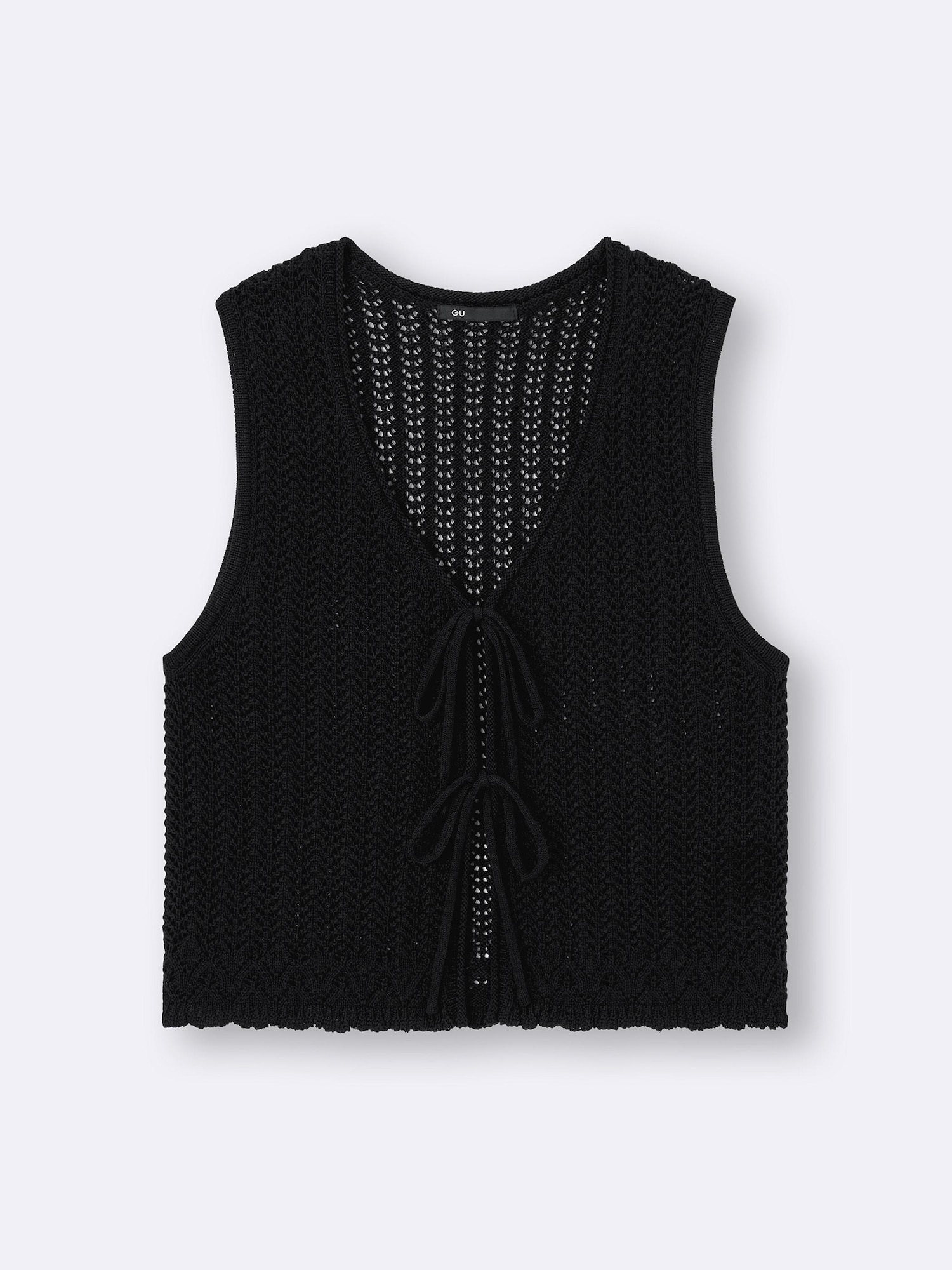 Lacy Stitch Knitted Vest | GU US Lacy Stitch Knitted Vest | GU US