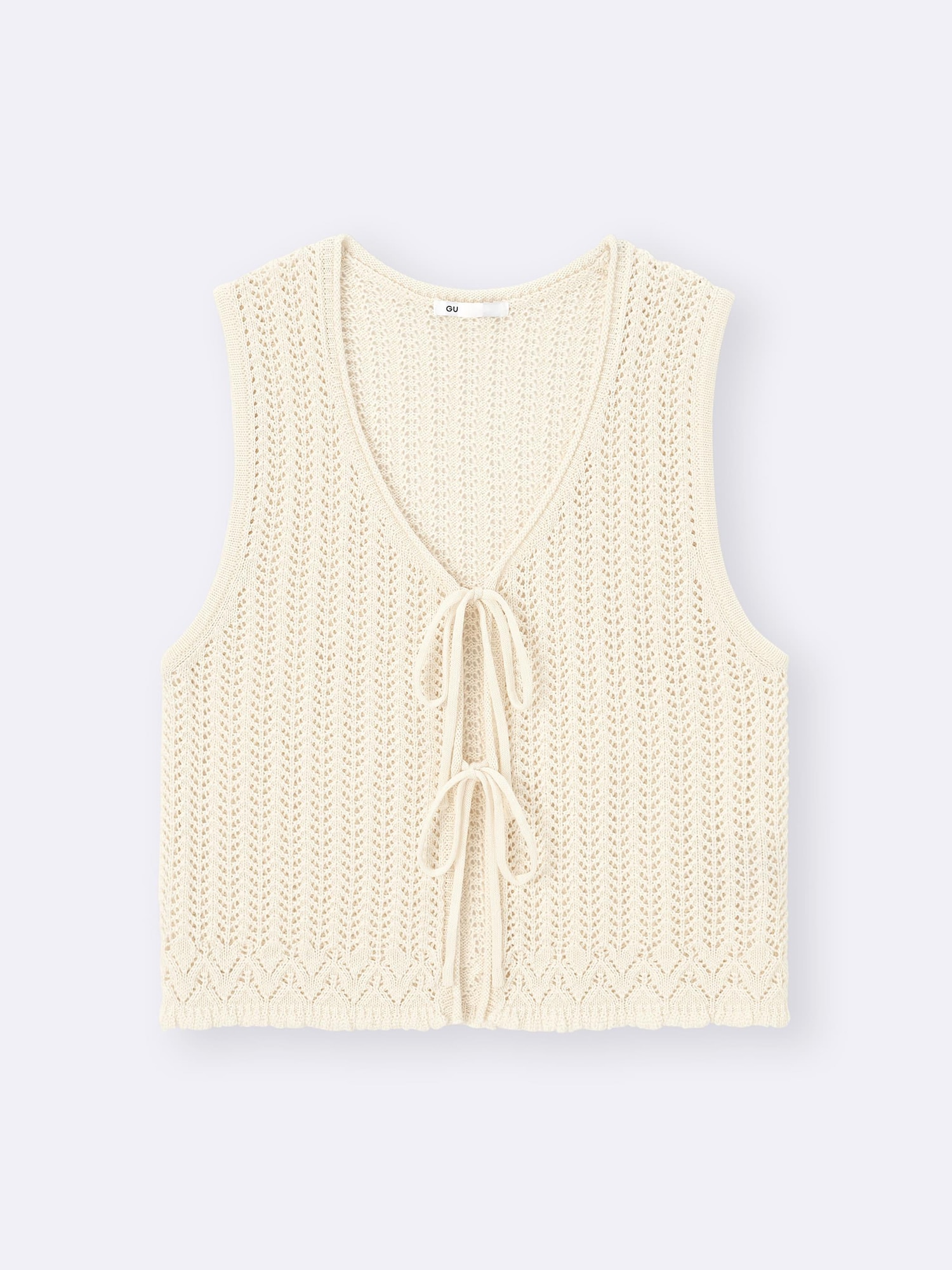 Lacy Stitch Knitted Vest | GU US