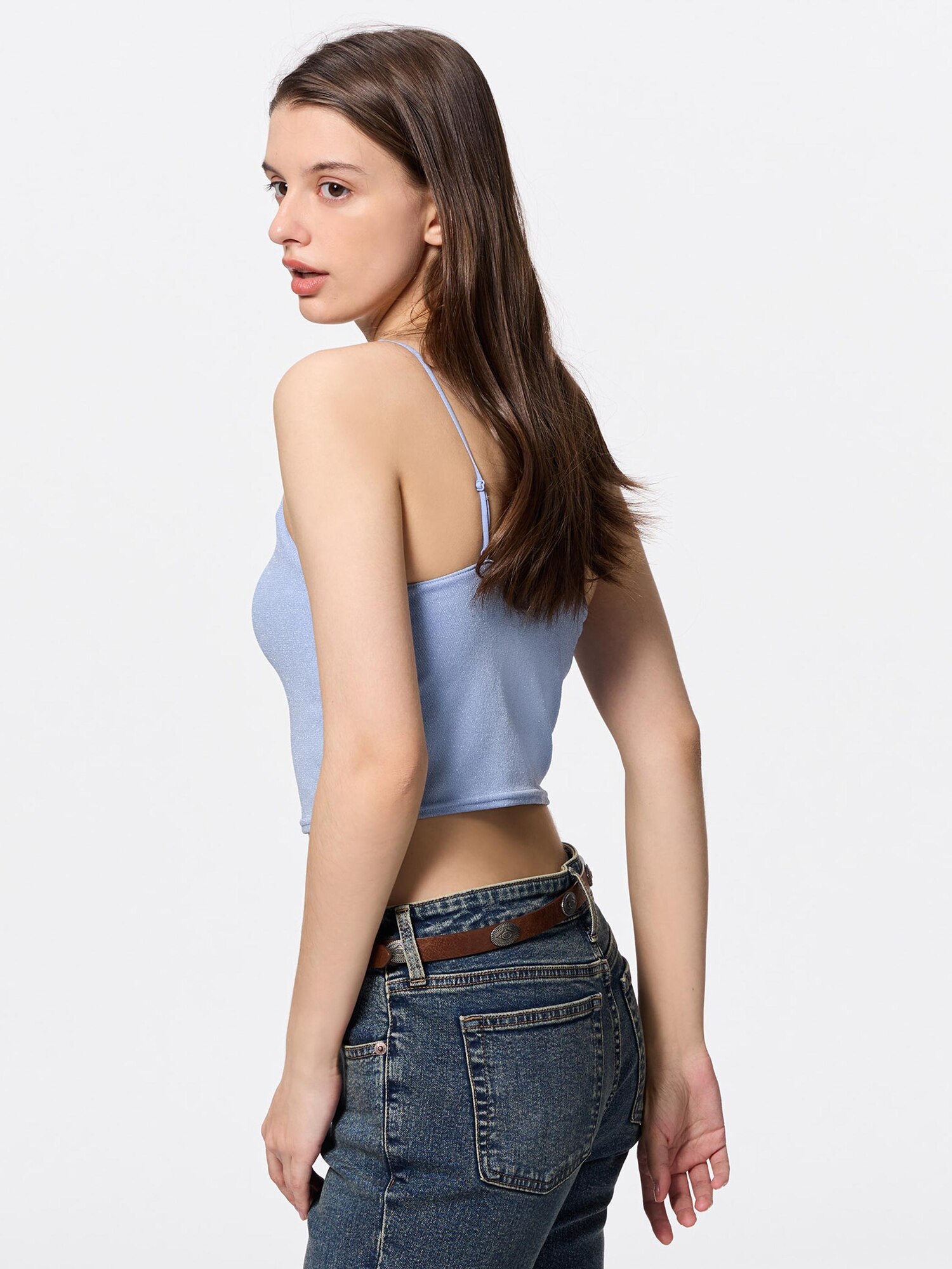 Mサイズ　新品　OG Logo Glitter Tank Top　ホワイト　ラメ SL Embellished Logo Tank Top タンクトップ | GUESS(ゲス