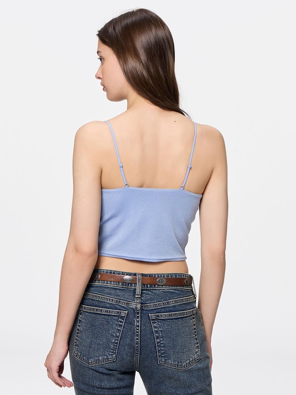 Bra-Feel Cropped Glitter Camisole