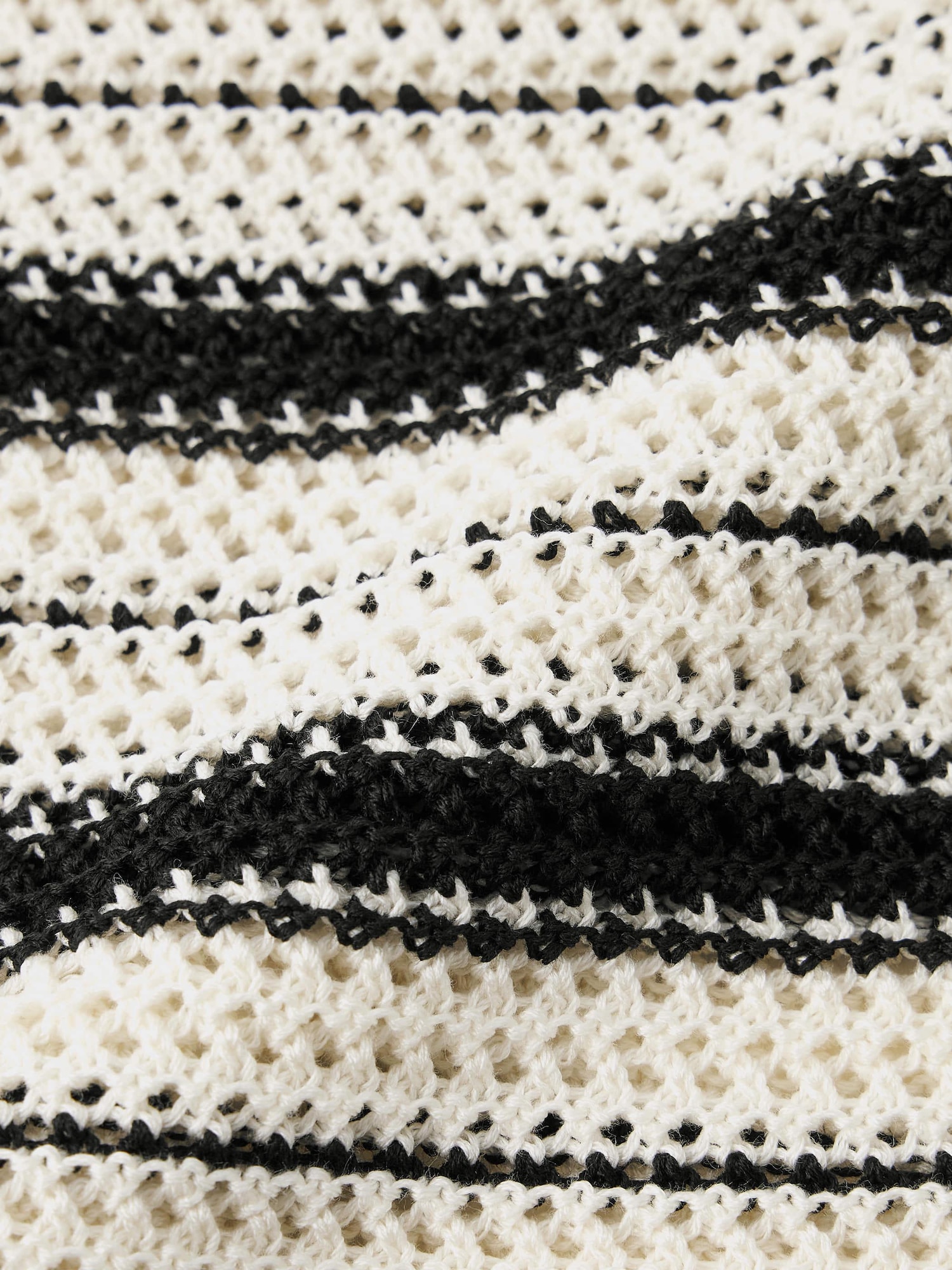 Lacy Stitch Striped Knitted Shirt | GU US