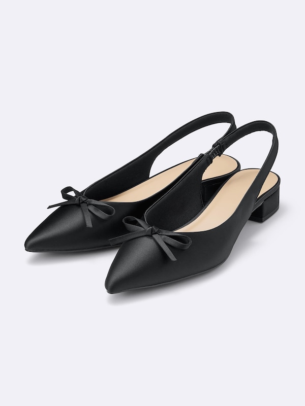 Ribbon Back Belt Pumps