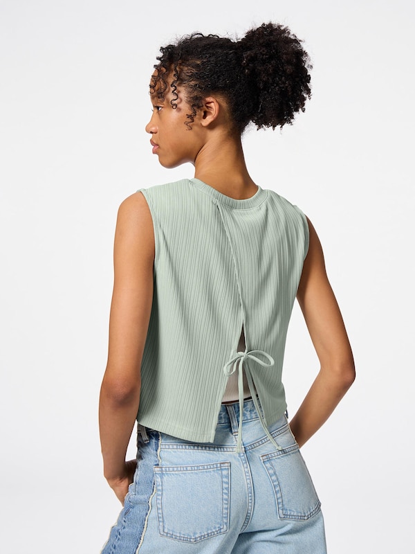 Ribbed Slit Pullover | Sleeveless