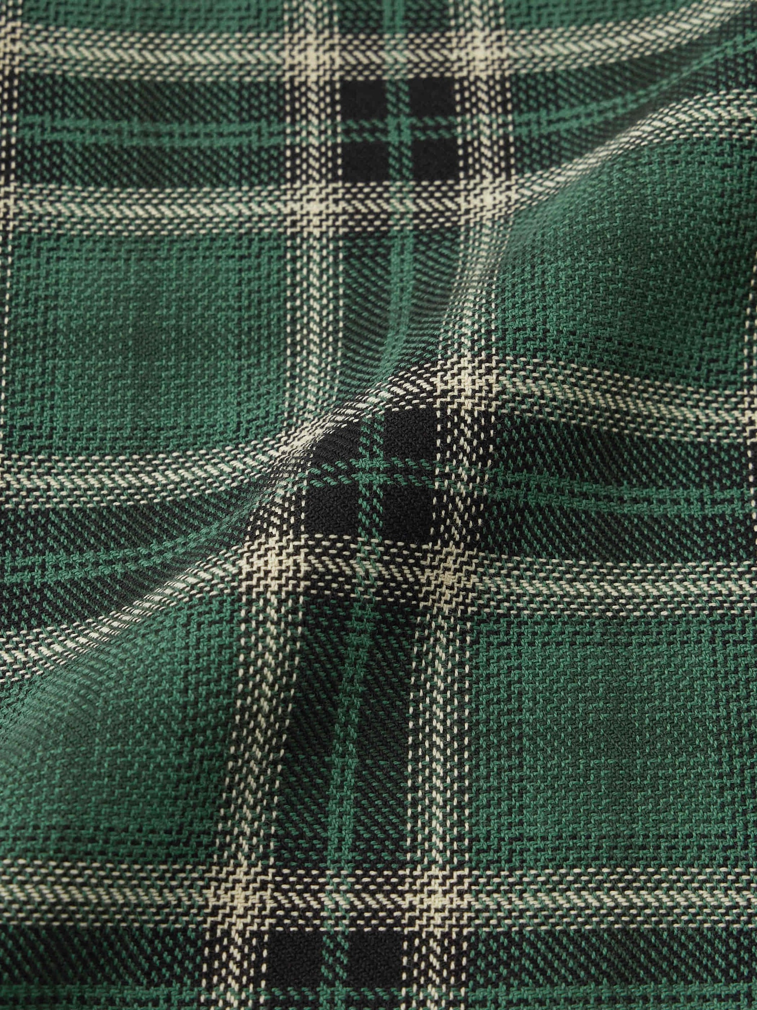Open Collar Boxy Checked Shirt | HalfSlv | GU US
