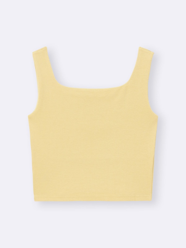 Cotton Blend Cropped Square Tank Top | Dry