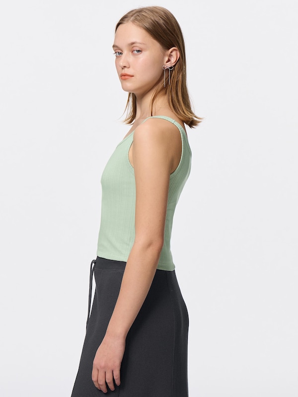 Cotton Blend Cropped Tank Top | Dry | Flower