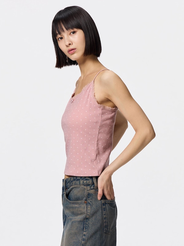 Cotton Blend Cropped Camisole | Dry | Heart