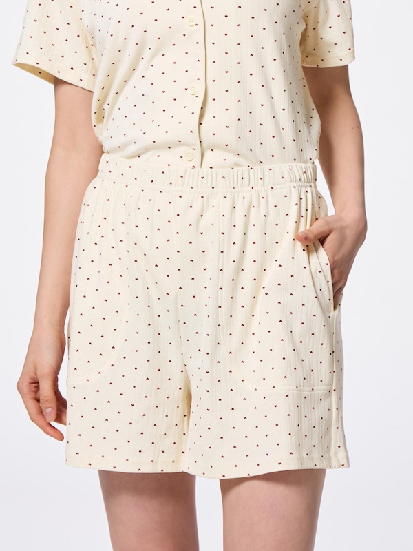 Cotton Blend Ribbed Pajamas | Short | Heart