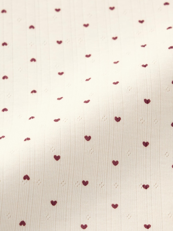 Cotton Blend Ribbed Pajamas | Short | Heart