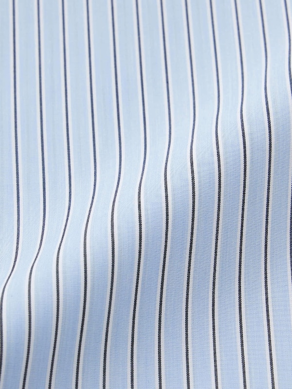 Back Button Striped Shirt